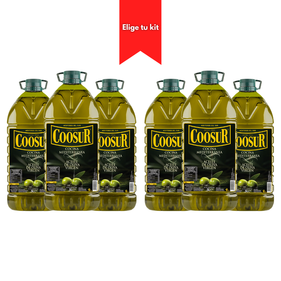 Kit 6 Aceites Coosur 5L Cocina Mediterránea