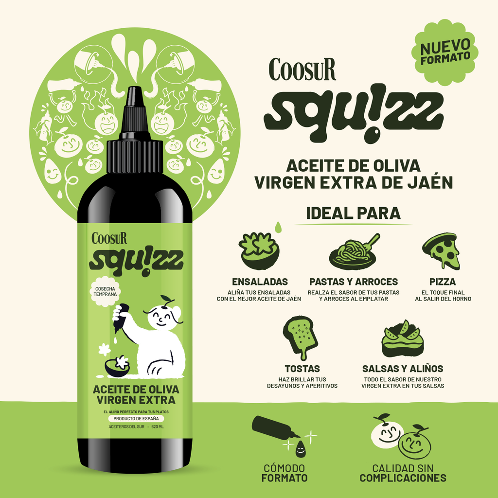 Combo Aceite de Oliva Virgen Extra Coosur Squizz 2x620 ml