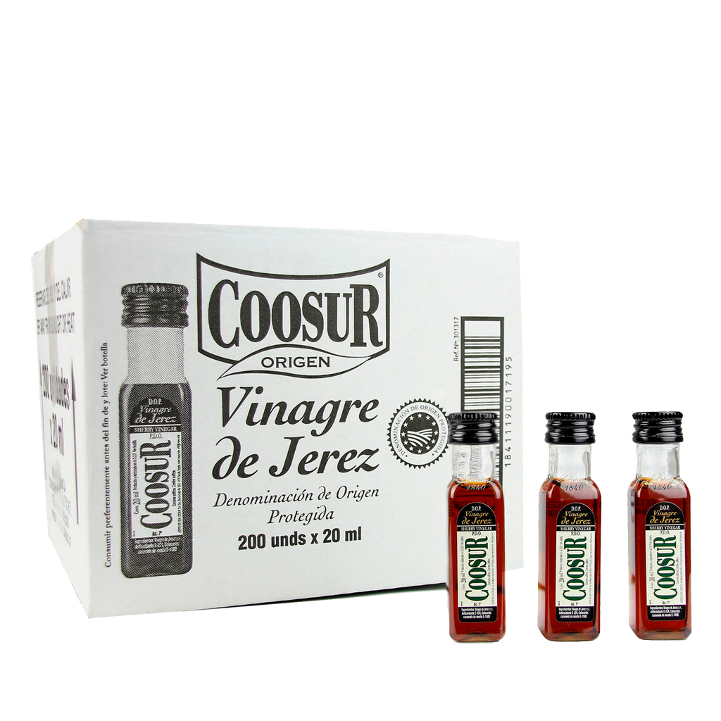 Caja de 200 Miniaturas vinagre de Jerez 20 ml